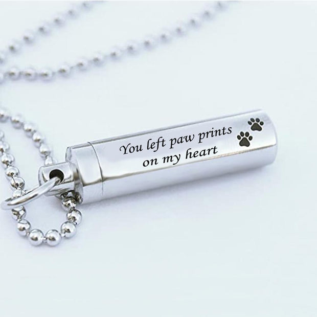 Buy Online High Quality Pet Urn Necklace Necklace Urn for Ashes Keepsake Jewelry Dog Dog Paw Prints - Mydawgz