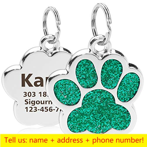 Buy Online High Quality Personalized Dog Cat Tags Engraved Cat Dog Pet ID Name Collar - Mydawgz