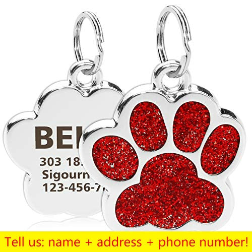 Buy Online High Quality Personalized Dog Cat Tags Engraved Cat Dog Pet ID Name Collar - Mydawgz