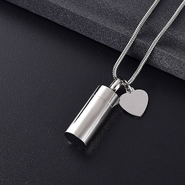 Buy Online High Quality Cremation necklace  for ashes pendant Pet Paw Print Cylinder Keepsake Necklace. Memorial jewelry - Mydawgz