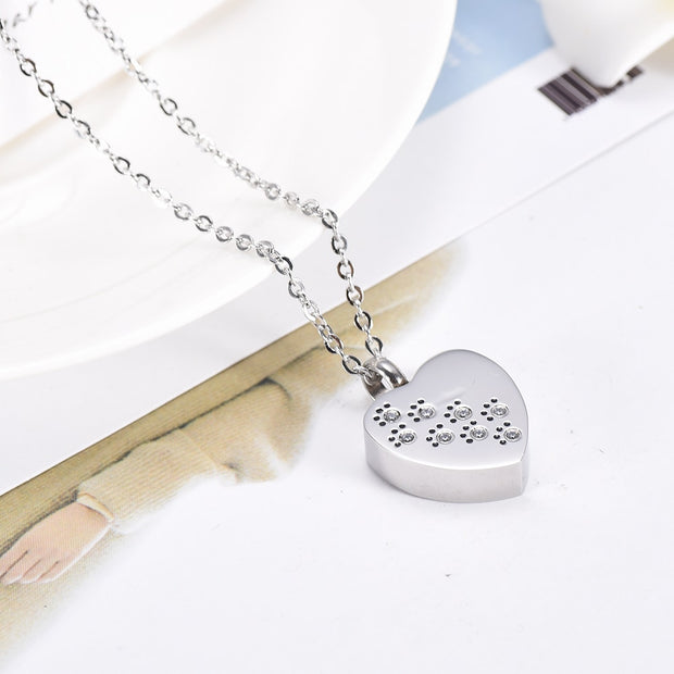 Buy Online High Quality Pet Cat Dog Paw Print Cremation Jewelry for Ashes Wearable Urn Necklace with 3 Colors Crystal Keepsake Memorial Pendant - Mydawgz