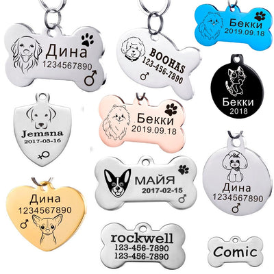 Buy Online High Quality Engraved DOG Tag Puppy Cat Kitten Pet Tag Pet ID Tag Dog Tags - Mydawgz