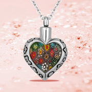 Buy Online High Quality Flower Patch Heart Cremation Jewelry Keepsake Memorial Pendant Ashes Urn Necklace Beautiful!! - Mydawgz