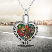 Buy Online High Quality Flower Patch Heart Cremation Jewelry Keepsake Memorial Pendant Ashes Urn Necklace Beautiful!! - Mydawgz